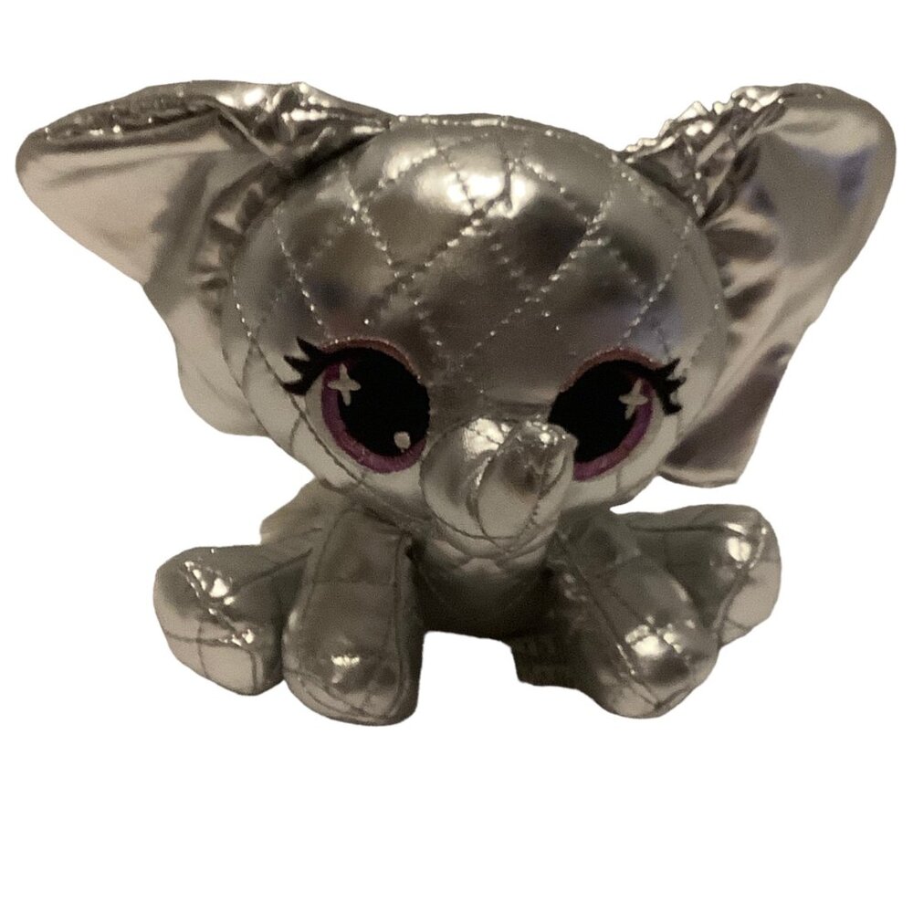 GUND P.Lushes Pet Silver Metallic Elephant Plush Stuffed Animal 6" Ella L'Phante